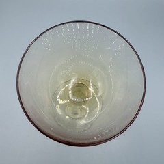 Saint Louis France Crystal Wine Glass Amber Gold Bowl Tall Stem Replacement 9in
