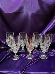Set Of 6 Milano by Godinger Lead Crystal Iced Tea Glasses