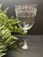 Fostoria GADROON Crystal Water Goblet 7 7/8″ 10oz Wine Glass Barware Bar