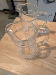 Vintage Longchamp Cristal d’Arques France 24% Lead Crystal Jug, Pitcher 48 Oz