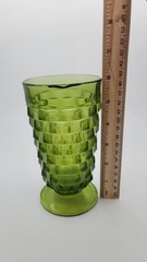 Iced Tea / Water Footed Goblet Indiana Glass or Colony Whitehall Green #521