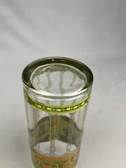 7 pc MCM Cera GOLDEN GRAPES Green Martini Pitcher + 4 Old Fashioned Glasses