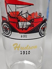 Vintage Mid-Century Hazel Atlas Antique Automobiles 24 oz Glass Tumbler Set of 4