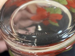 Vintage Crisal Portugal Set Of 8 Poinsettia Old Fashioned Holiday Glasses New