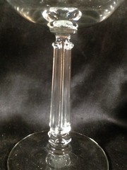 Pair of Libbey Glass Pillar Stem Champagne Coupes Stemware 3002