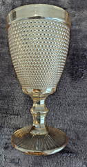 Vintage Style Footed Champagne Color Hobnail Goblets ~ Set Of 6 NWOT