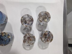 Lot Of Four 4x Handmade Mini Candle Holders Shell Sea Life Design New
