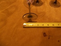 Set of 3 Wine Glasses with Purple Morning glory Design
