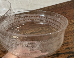 Vintage Delicate Stemmed Coupe Champagne Pedestal Glasses – Set of 3