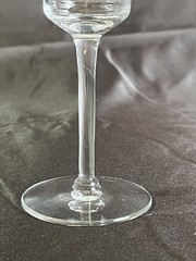Colony Danube sherbet/champagne glass ~ etched glass ~ fine glass ~ floral
