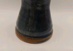 Art Studio Pottery Goblet Chalice Footed Drip Glaze-Handmade 5.5″ Small
