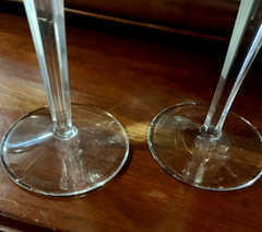 WATERFORD CRYSTAL Millennium HAPPINESS Champagne Toasting Flutes (2ea) 9-1/4″