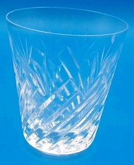 3 Rare Waterford Wat77 4″ Old Fashioned Whiskey Glasses Clear Diagonal Fan Cuts