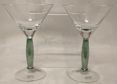 Noritake 2PC Set Colorwave Green Martini Glasses – 954/105 – «BRAND NEW»