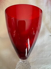 Morgantown Ruby Red Golf Ball Water/Wine Glass(es) 7 Inches by 3-3/8″