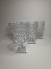 Imperial Glass Cape Cod Glass Footed Goblets 5.5» Set of 6