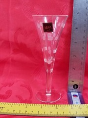 Mikasa France «Cheers» Cordial Etched Glass squares circles