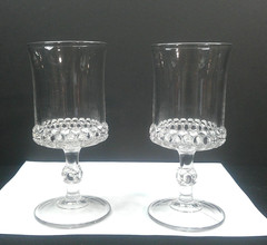 Thousand Eye Band, Pattern Glass, (2) Goblets, USA, c1880’s, USA, ExCd