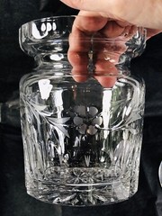 Rogaska Cut Crystal Biscuit Jar Made In Slovenia