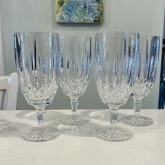 Set of 2 Mikasa Old Dublin 7 3/8”T Crystal Ice Tea Water Goblets~Mint Condition