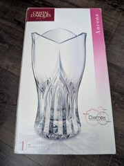 Vintage Cristal d’Arques France Ancona HEAVY Genuine Lead Crystal 10 1/2″ Vase
