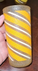Mid-Century Modern Candy Stripe Frosted Texture Multicolor Tumbler Glasses – 6PC