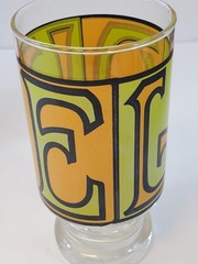 ANCHOR HOCKING LOVE TUMBLERS DRINKING GLASSES SET OF 3 MCM 1970’S