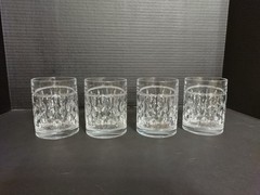 Ralph Lauren Crystal Aston Double Old Fashioned Lowball Glasses Set of 4