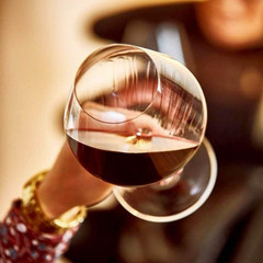 Denk’Art Burgundy Red Wine Glass, Set of 2 | Hand-Blown Crystal