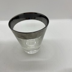 Vintage Dorothy Thorpe Shot Glasses Lot QTY 5 Silver Rim 2.75″ Mid Century