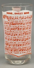 Vintage Orange Hazel Atlas Sheet Music Drinking Glass Music Song HOME SWEET HOME