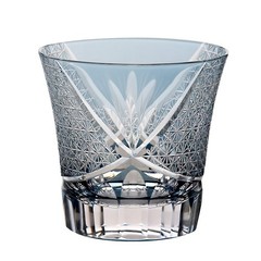 Japanese Style Crystal Glasses Whiskey Glass Hand Cut Glass 220ml/8oz Ink Blue