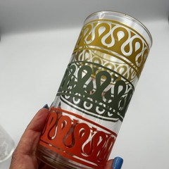 VTG Drinking Glasses MCM Lot of 3 Federal Bartlett Collins Continental Can RETRO