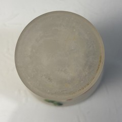 Vintage Milk Glass Tumbler Hand Painted Orange Fruit Juice Glass 3″ Tall