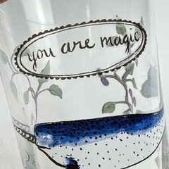 NWT Anthropologie Molly Hatch 6 oz Juice Glass Narwhal You Are Magic