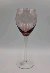 Home Essentials Colorful Etched Wine Glasses 9″, Set of 3 W/ Wine Stopper