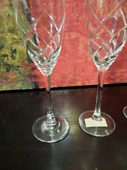 4 NEW Montelimar Junon J G Durand Crystal Cristal D’Arques Champagne Glasses