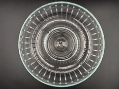 STUNNING 10.75»W BLOCK Cut Glass Chip And Dip Bowl, Pristine Condition