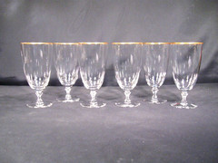 Lenox Mansfield Gold Trim Iced Tea Glasses Set of 6