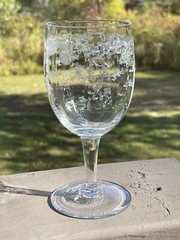 5 Saint Louis Crystal «Cleo» Pattern Glass Water Goblets Circa 1910