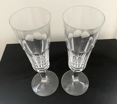 VILLEROY & BOCH Savoy Fine Crystal Champagne 8″ Flutes Glasses Set Of 2