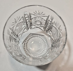 Vtg Bohemian Traunkristall Belvedere Cut Crystal Glasses Set of 4 3.75″ Tall