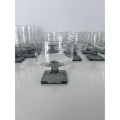 Vintage Federal Glass Barware 17 Pieces Mid-Century Modern