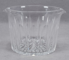 19th Century British Cut Panels & Lines Flint Glass Wine Rinser C. 1840-1860s A