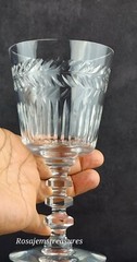 1940’s Tiffin-Franciscan Athlone 8oz Water Goblet 6-1/8″ Blown Glass/Cut Crystal