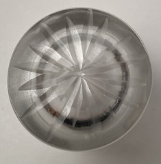 Vintage Wheel Etched Floral Glass Tumbler
