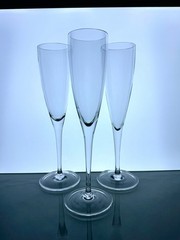 Tiffany & Co Crystal Classic (Y Shape) – Champagne Flutes 9 1/4″, Set of 3