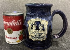 Hillarious 1998 PUKE & SNOT Renaissance Comedy Blue Mug/Tankard I GOT A LEAK