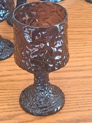 Lenox Hand Blown Crystal Textured Impromptu Brown 17 Piece Stemmed Glass Ware