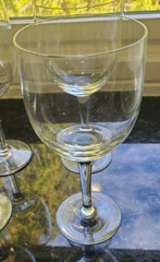 4 Vintage Crystal Wine Glasses Fine Quality 6 inch